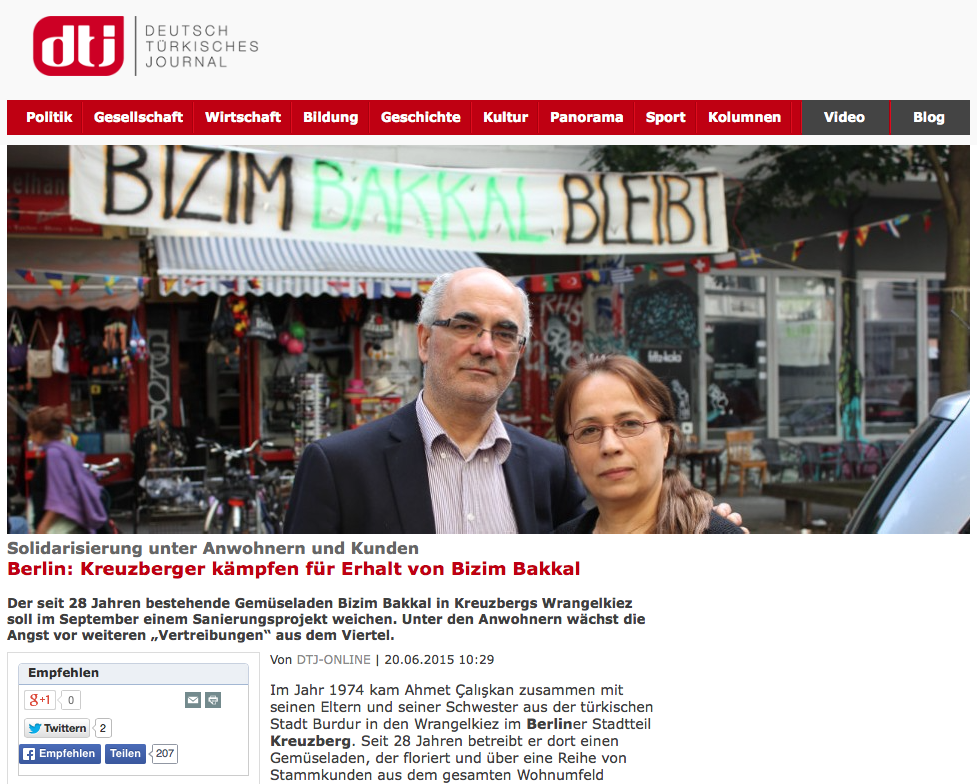 Screenshot aus dem Deutsch Türkischen Journal