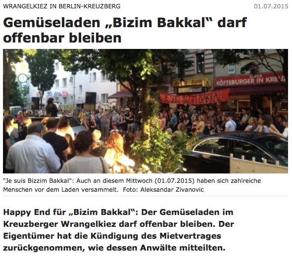 Screenshot aus dem Online-Auftritt der Berliner Zeitung